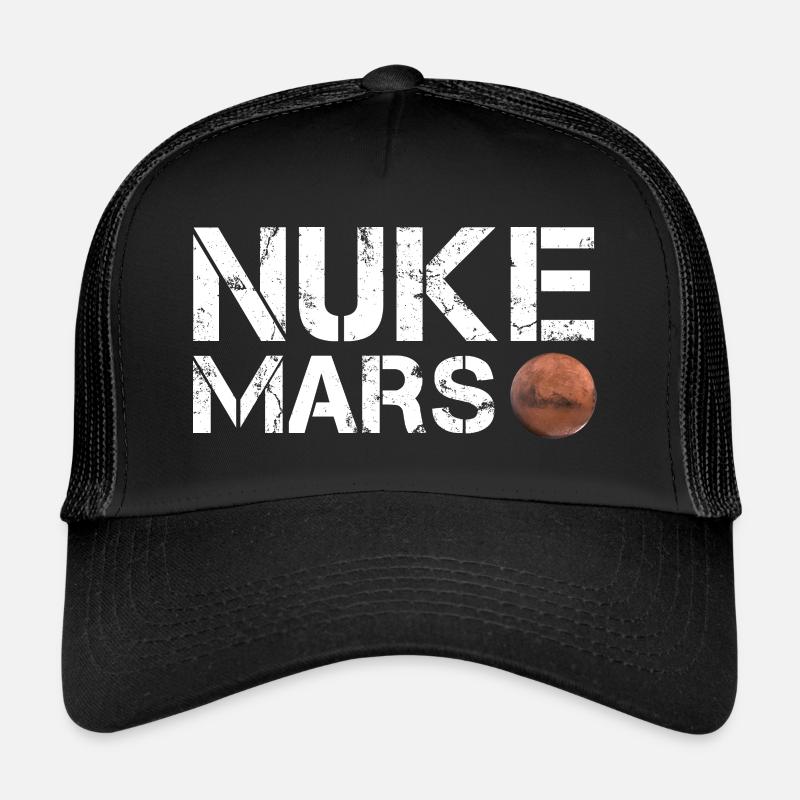 Nuke Mars - Trucker Cap - black/black