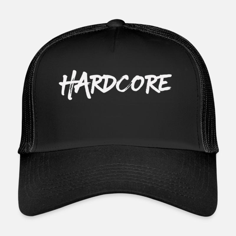 Hardcore, White Version-Two - Trucker Cap - Schwarz/Schwarz