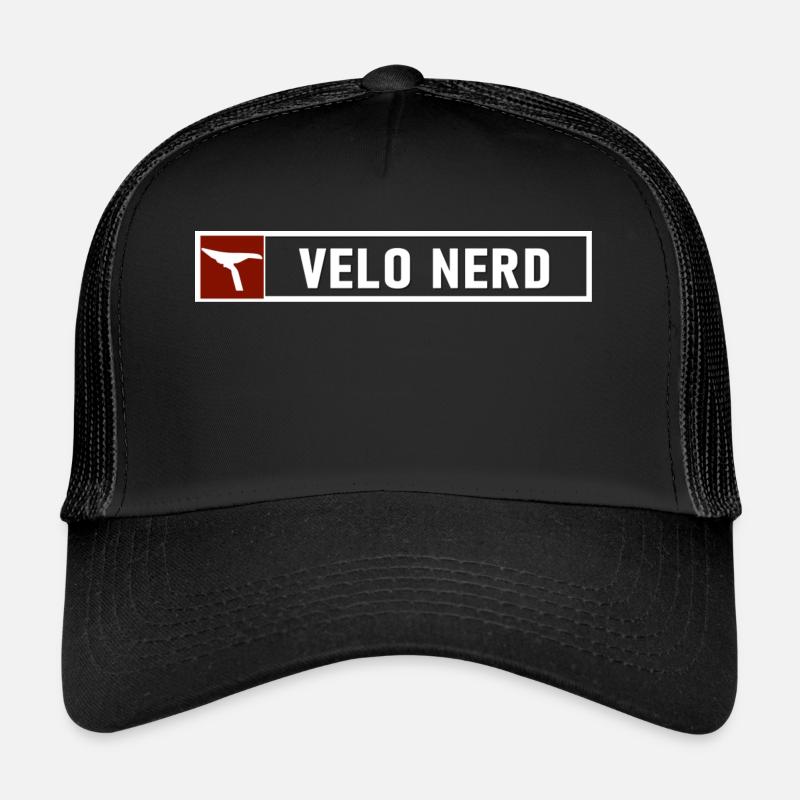 velo nerd - Casquette trucker  - noir/noir
