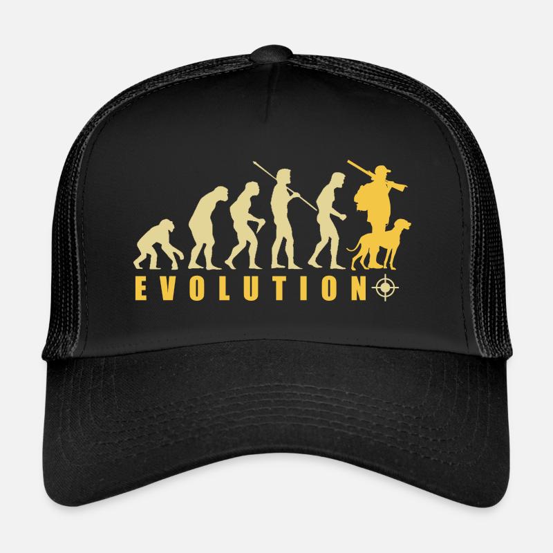 evolution chasseur cadeau chasse drôle Casquette trucker 
