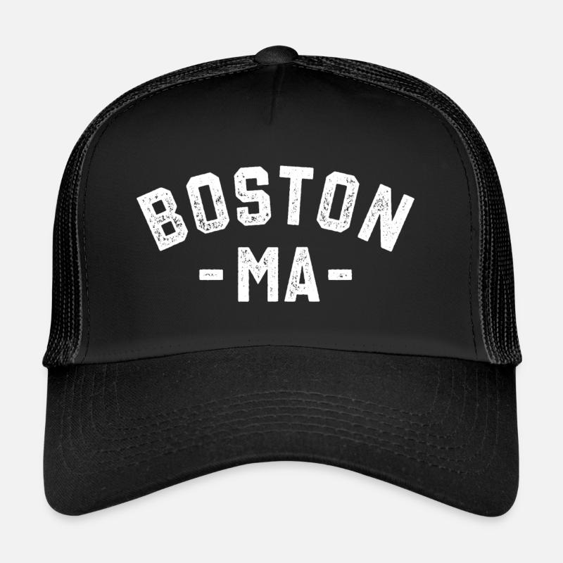 BOSTON MASSACHUSETTS ESTAMPILLÉ Casquette trucker 