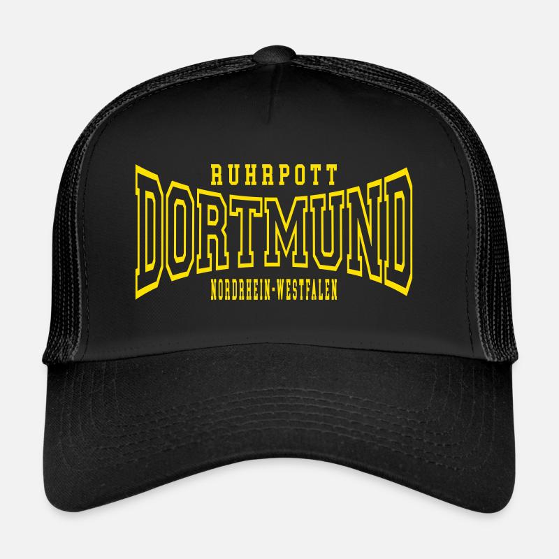 Dortmund - Trucker Cap - Schwarz/Schwarz