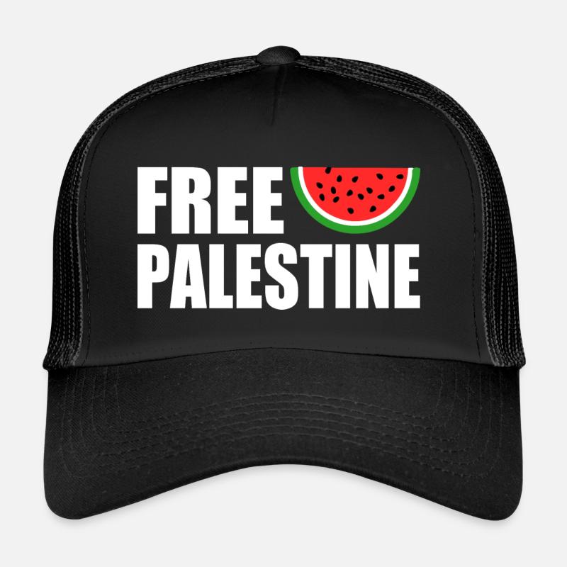 Free palestine - Trucker Cap - Schwarz/Schwarz