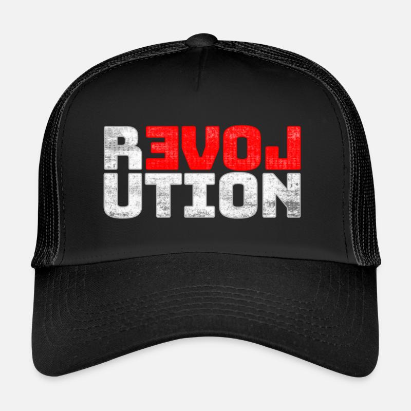 Revolution LOVE - Trucker Cap - Schwarz/Schwarz
