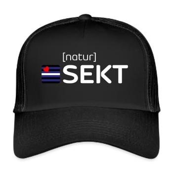 [natur] SEKT - Trucker Cap - Schwarz/Schwarz - Vorne