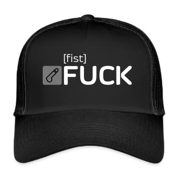 [fist] FUCK - Trucker Cap - Schwarz/Schwarz - Vorne