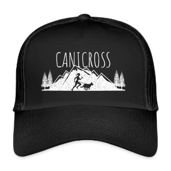 Canicross cross-country avec chien Canicross - Casquette trucker  - noir/noir - Devant
