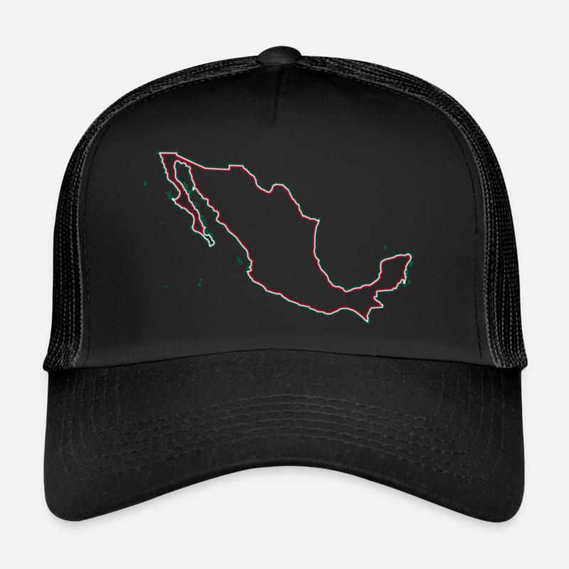 Mexiko - Trucker Cap - Schwarz/Schwarz