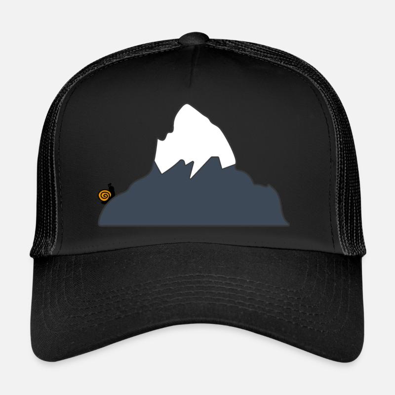 Escargot sur le Cervin - Casquette trucker - noir/noir