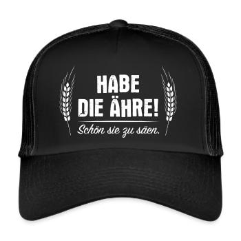 Habe die Ähre! - Trucker Cap - Schwarz/Schwarz - Vorne