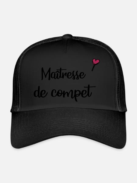 Maîtresse de compet - Casquette trucker  - noir/noir - Devant
