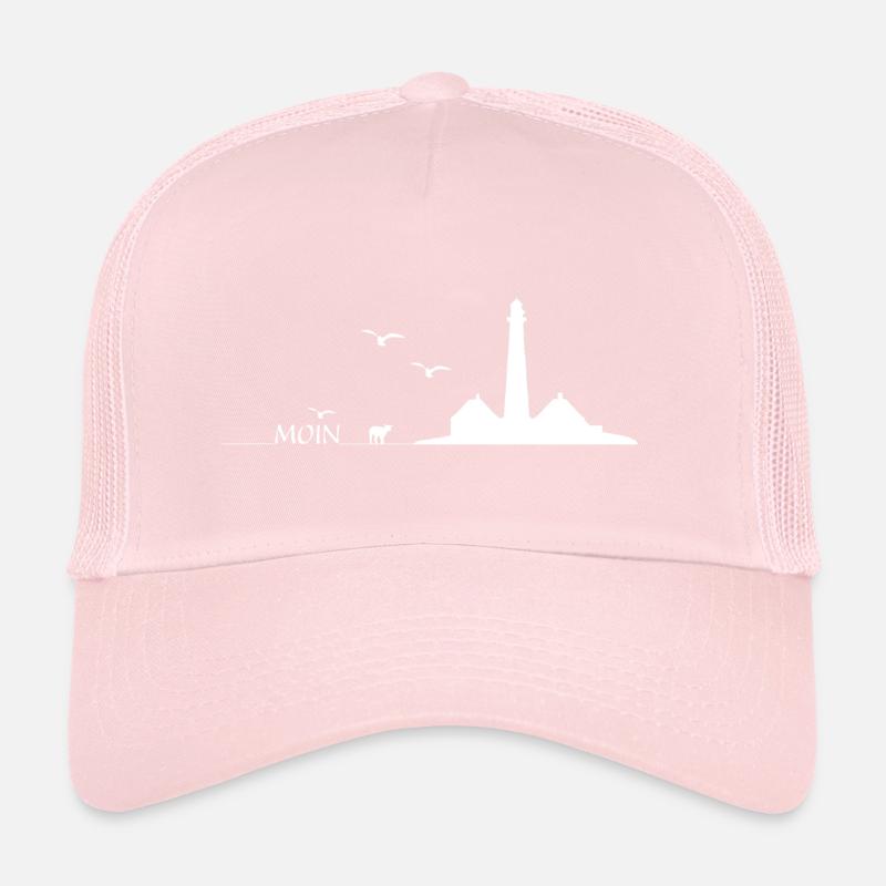 Moin Westerhever lighthouse with sheep and seagulls Trucker Cap