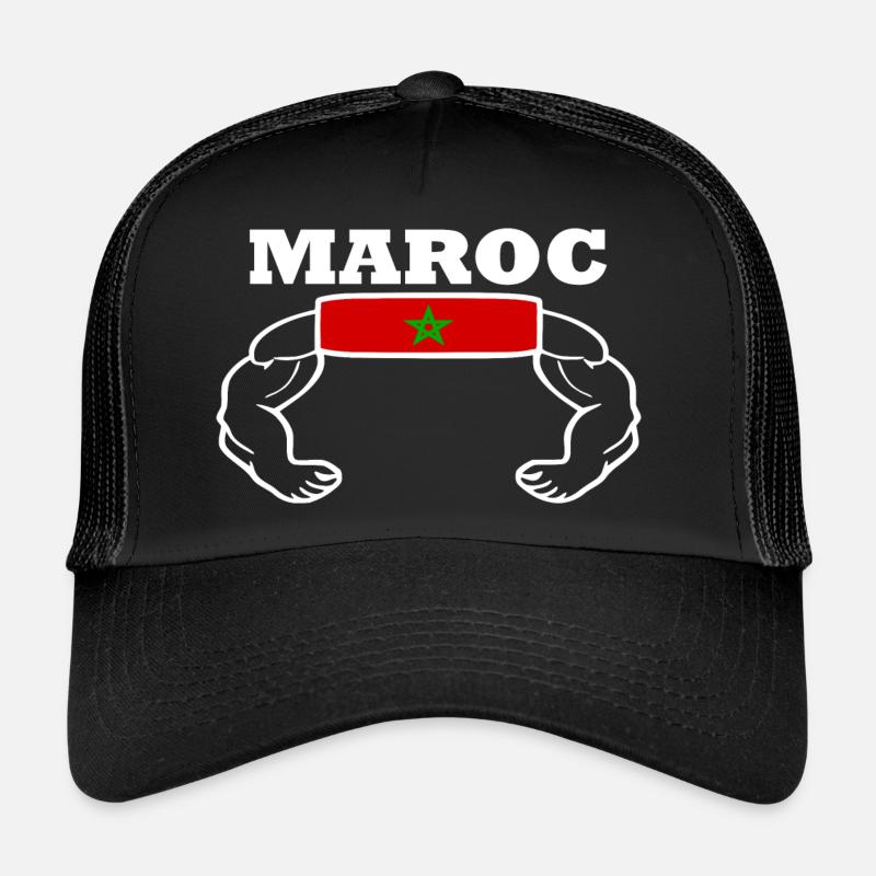 Marokko - Trucker Cap - Schwarz/Schwarz