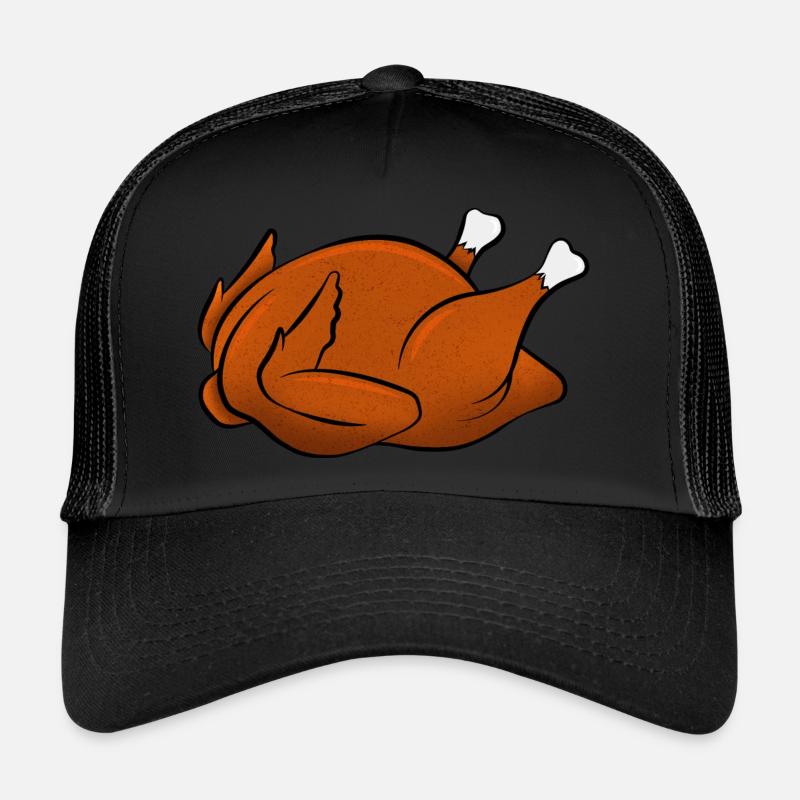 Poulet grillé - Casquette trucker  - noir/noir