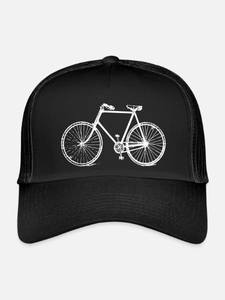 Vélo vélo vTT - Casquette trucker  - noir/noir - Devant