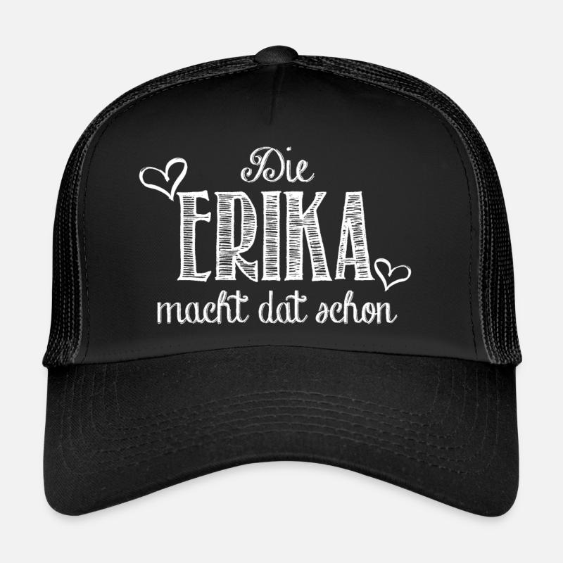 Erika - Trucker Cap - Schwarz/Schwarz
