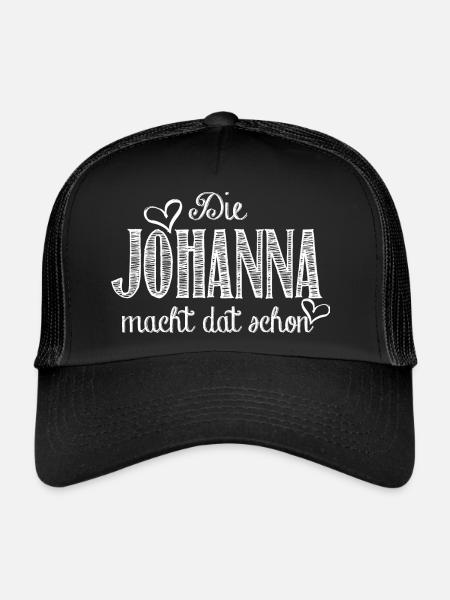 johanna - Trucker Cap - Schwarz/Schwarz