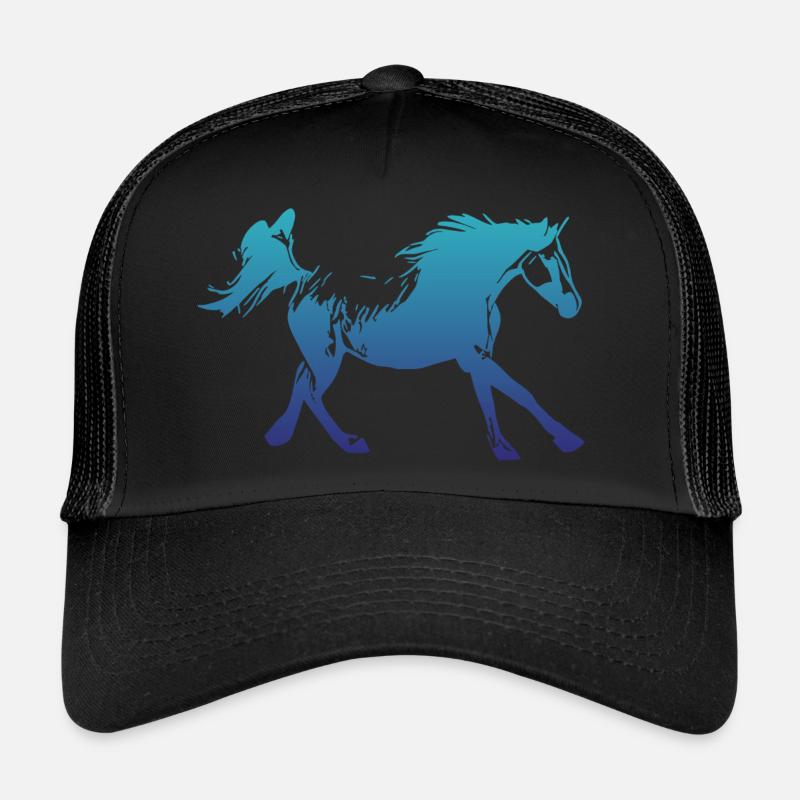 Arabe courant Cheval bleu Casquette trucker 