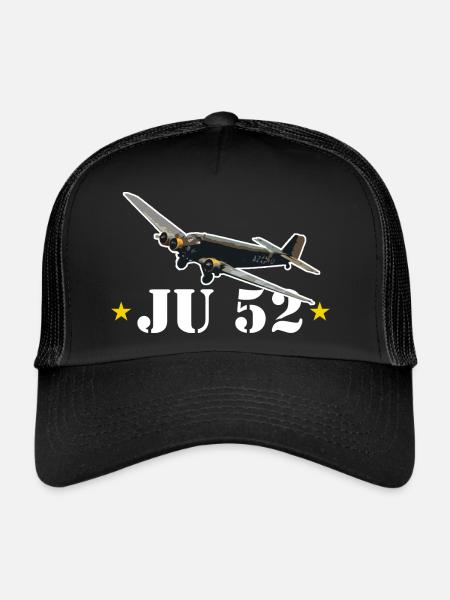 JU 52- Aunt JU - Trucker Cap - Schwarz/Schwarz - Vorne