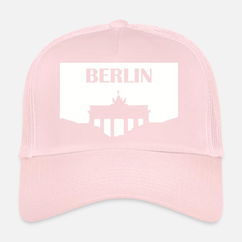 Porte de Brandebourg de Berlin blanc Casquette trucker 