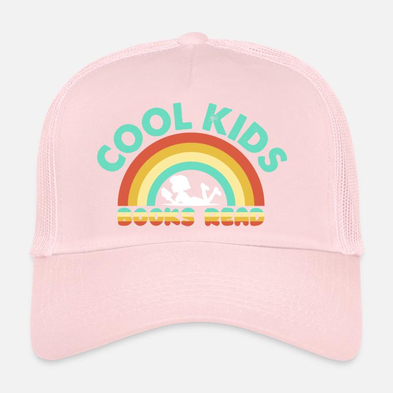 Cool Kids Read Book Reader Funny Bookworm Trucker Cap