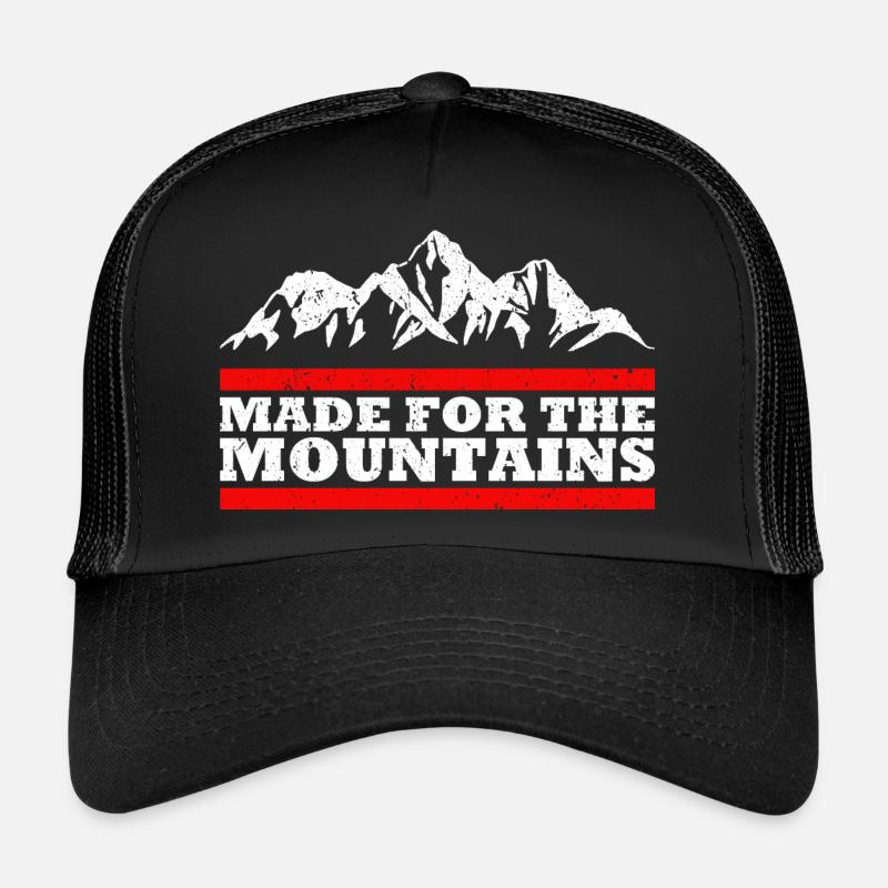 Fait pour les montagnes. Conception de randonnée pédestre Casquette trucker 