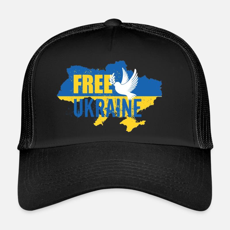 Freie Ukraine - Trucker Cap - Schwarz/Schwarz