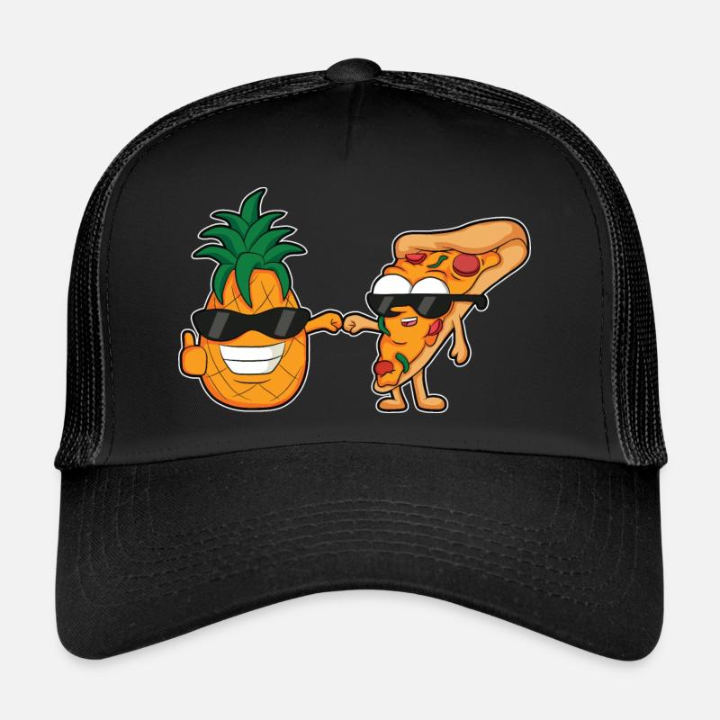 pizza and pineapple cartoon design Trucker Cap