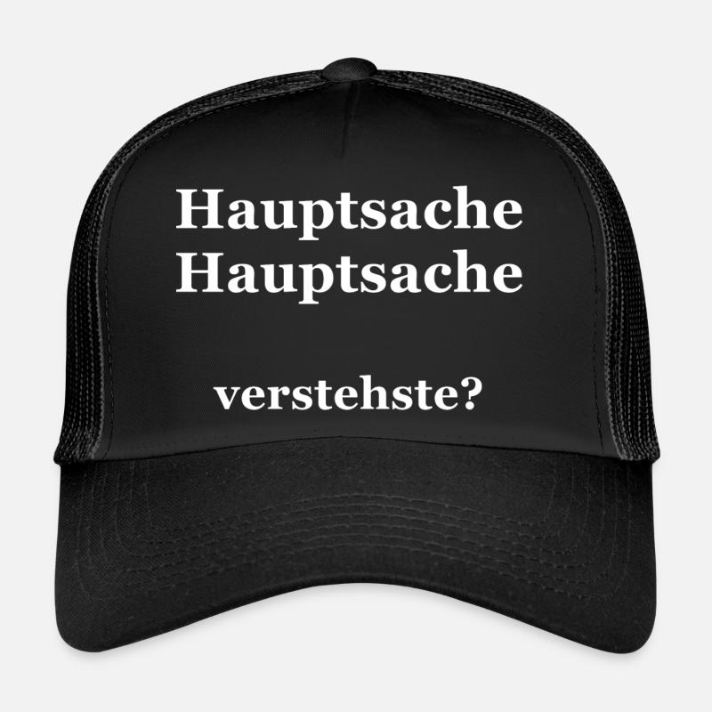 hauptsache hauptsache - Trucker Cap - Schwarz/Schwarz