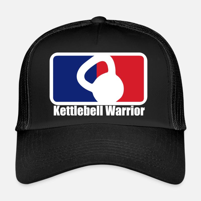 Kettlebell Warrior T shirt Design - Casquette trucker  - noir/noir