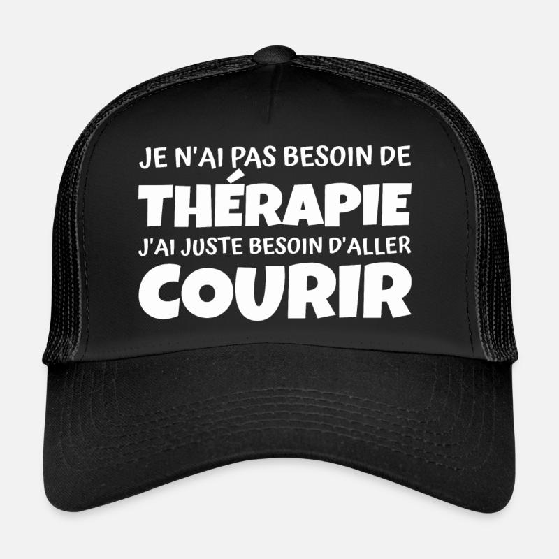 thérapie courir / humour course à pied Casquette trucker 