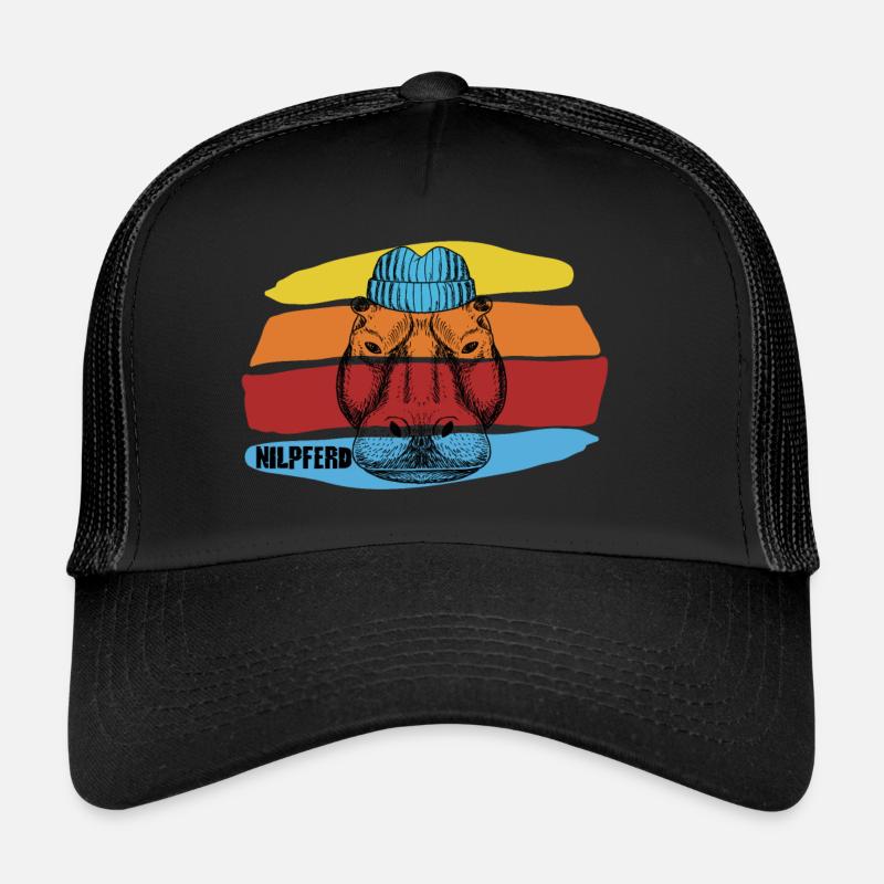 Nilpferd - Trucker Cap - Schwarz/Schwarz