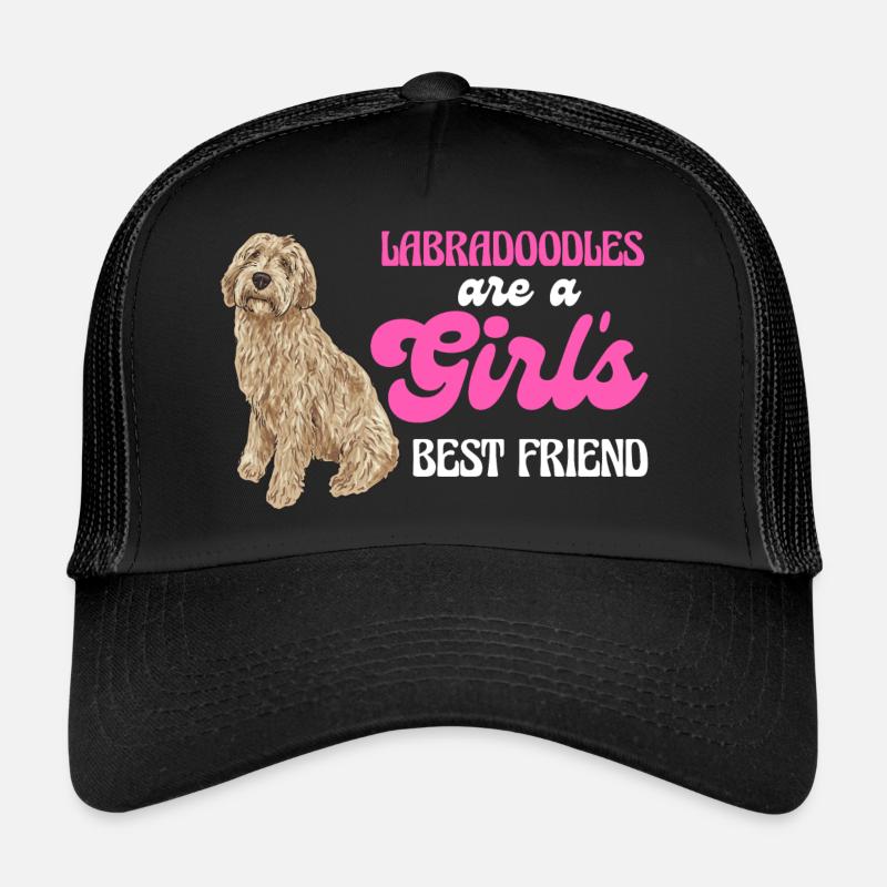 Labradoodle Hund - Trucker Cap - Schwarz/Schwarz
