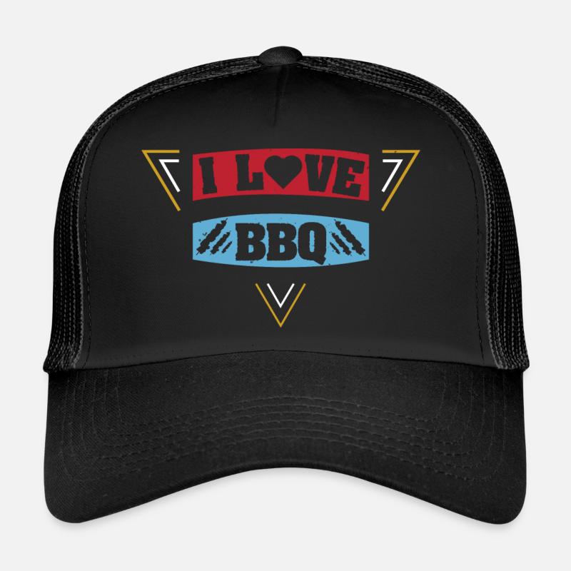 ICH LIEBE BBQ BARBECUE Trucker Cap