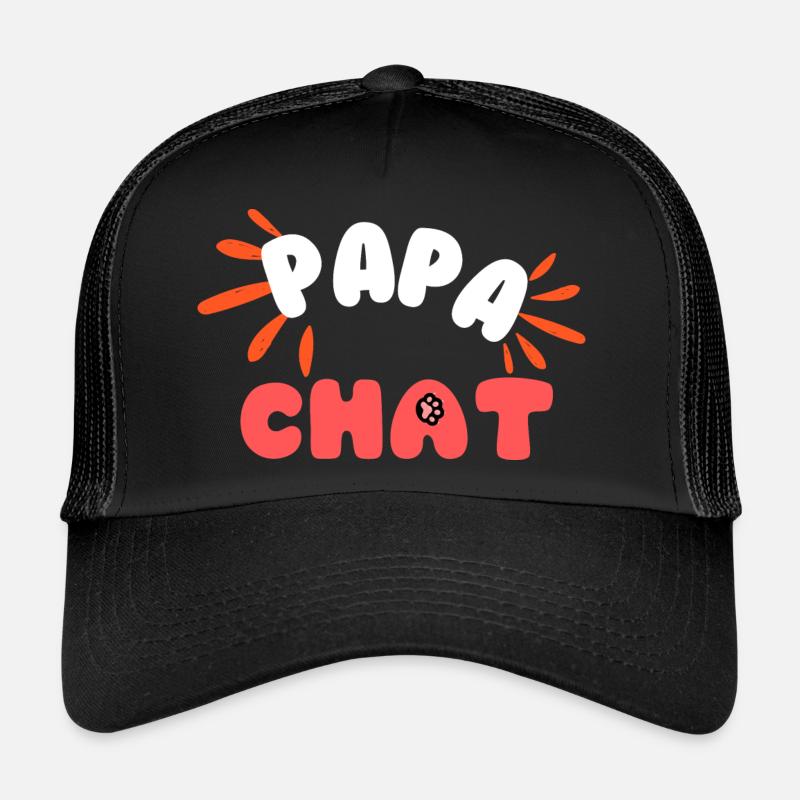Papa chat Casquette trucker 