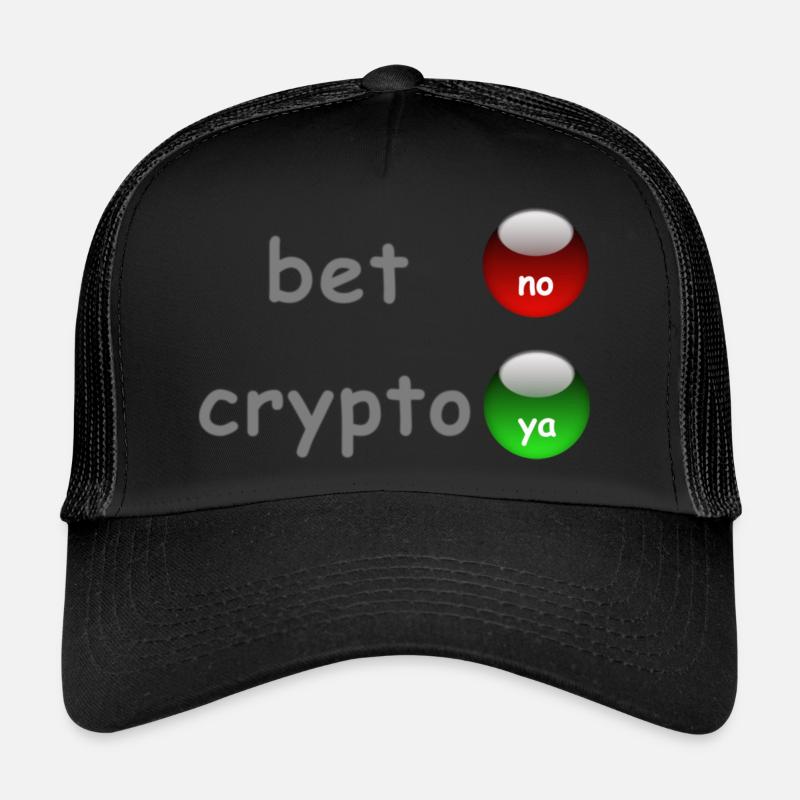 Ja zu Crypto! - Trucker Cap - Schwarz/Schwarz