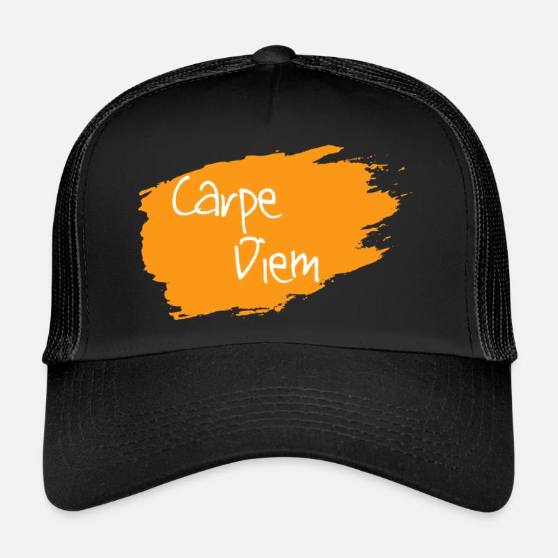 Carpe Diem - Trucker Cap - Schwarz/Schwarz