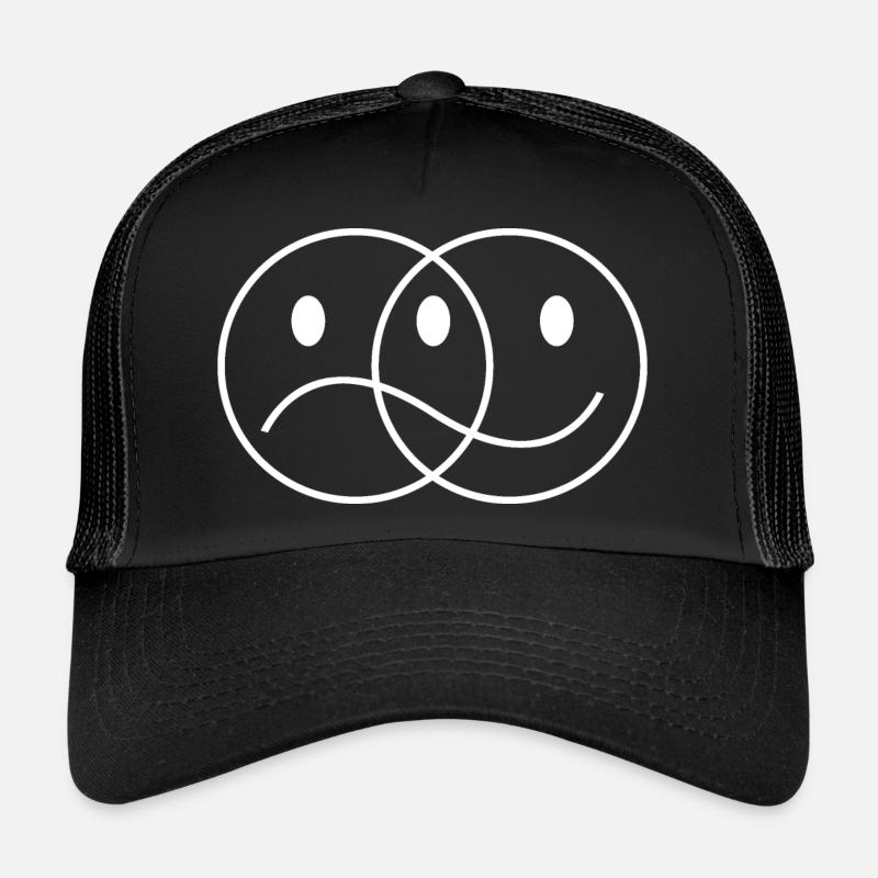 Gutgelaunt oder schlechtgelaunt - Trucker Cap - Schwarz/Schwarz