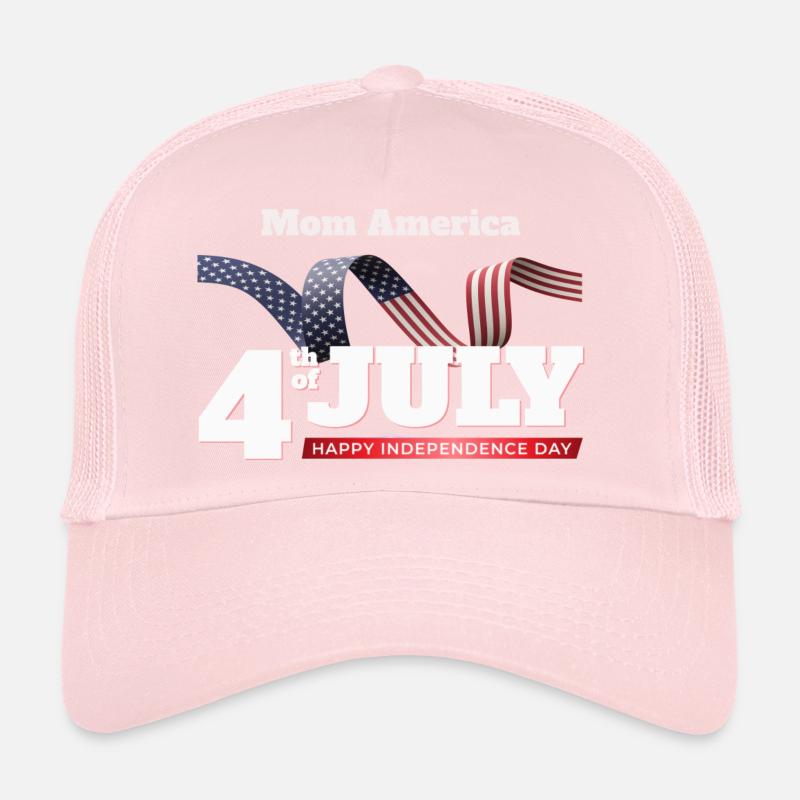 4. Juli Flaggendesign Mom Amerika Trucker Cap