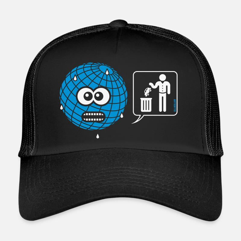 Cartoon: Earth - Avoid Driving / Abolish Car! Trucker Cap