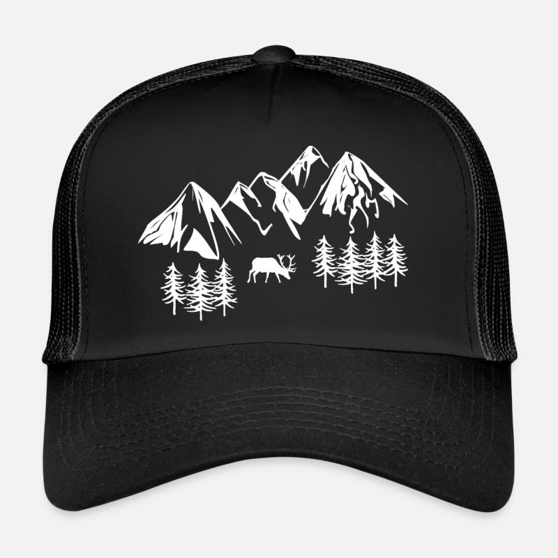 Mountains - Trucker Cap - black/black