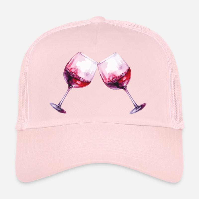 Wine glasses 2 Trucker Cap