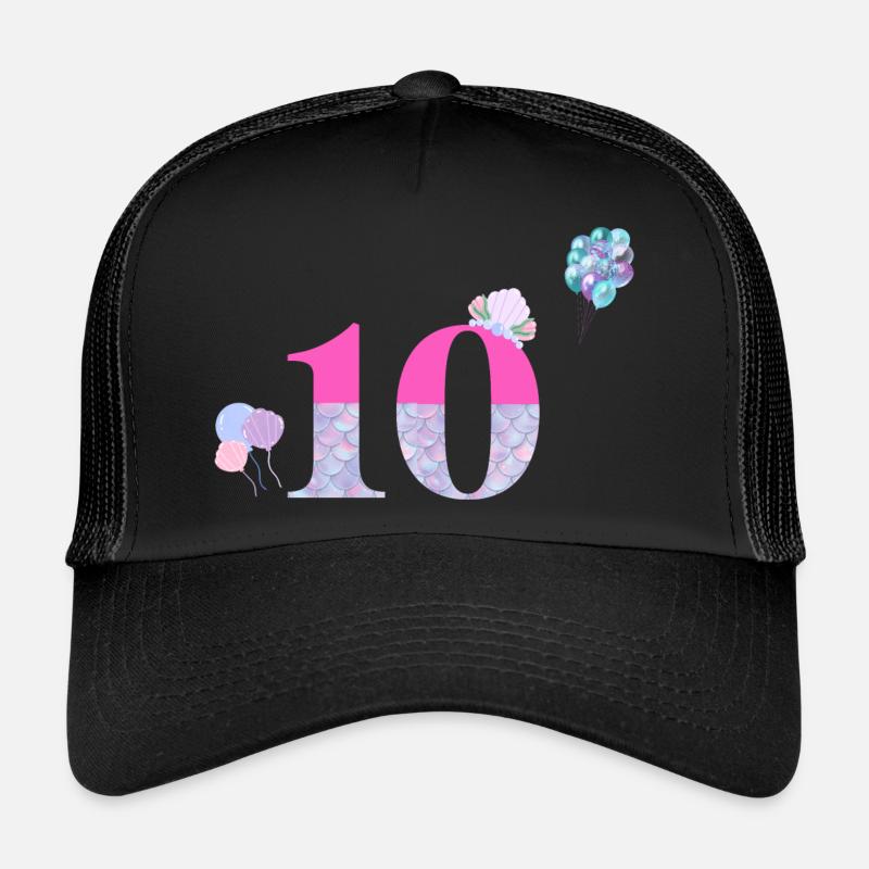 10th anniversary mermaid Trucker Cap