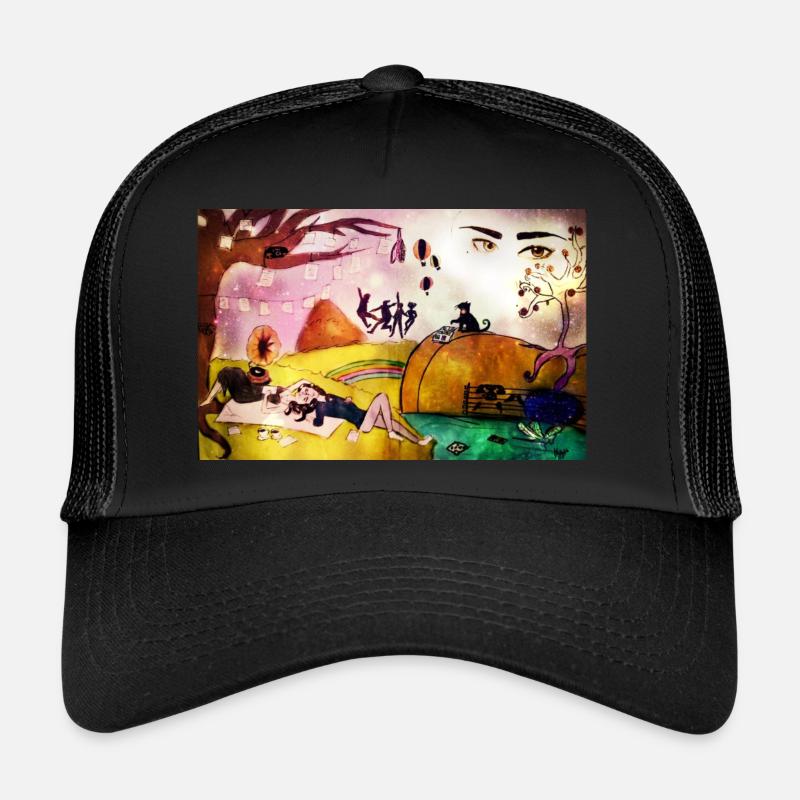 abstract art - Trucker Cap - black/black