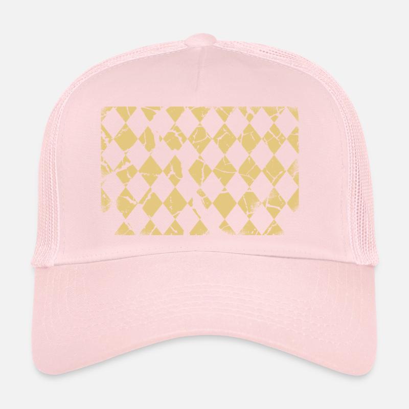 Plaid Pattern Background Rectangle Trucker Cap