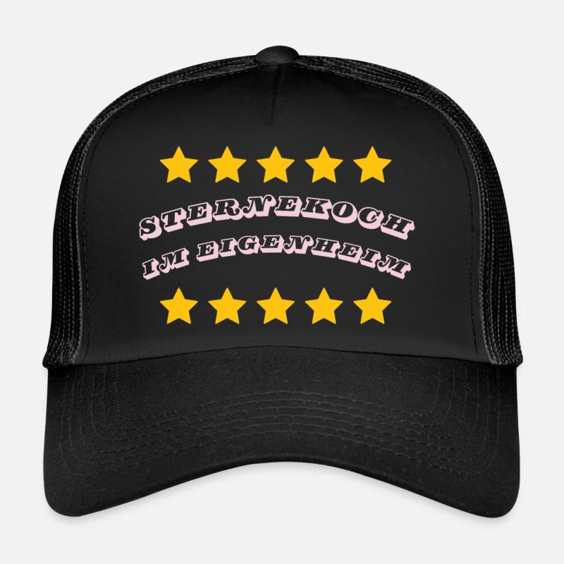 Sternekoch im Eigenheim - Trucker Cap - Schwarz/Schwarz