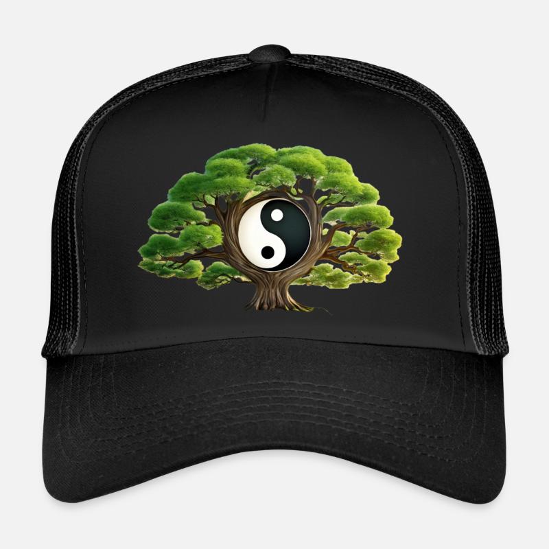 Arbre zen Yin et Yang Casquette trucker 