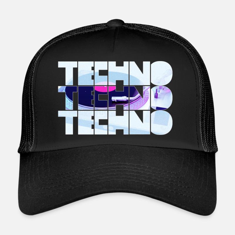 Techno #1 - Trucker Cap - Schwarz/Schwarz