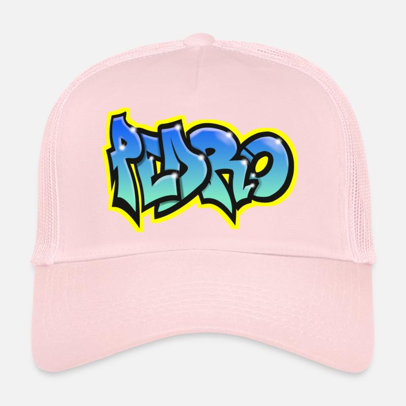 PEDRO GRAFFITI NAME PRINT Pedro First Name Trucker Cap