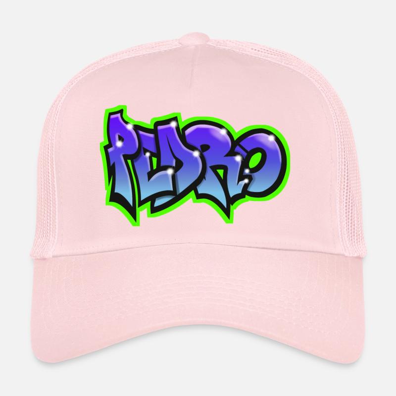 PEDRO graffiti sweatshirt hat teeshirt blue Trucker Cap